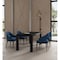 Manhattan Comfort 5-Piece Rockaway 70.86 Dining Set with 4 Carrington Chairs in Black and Midnight Blue 4-DT02DC089AR-BKBL - alternate 1
